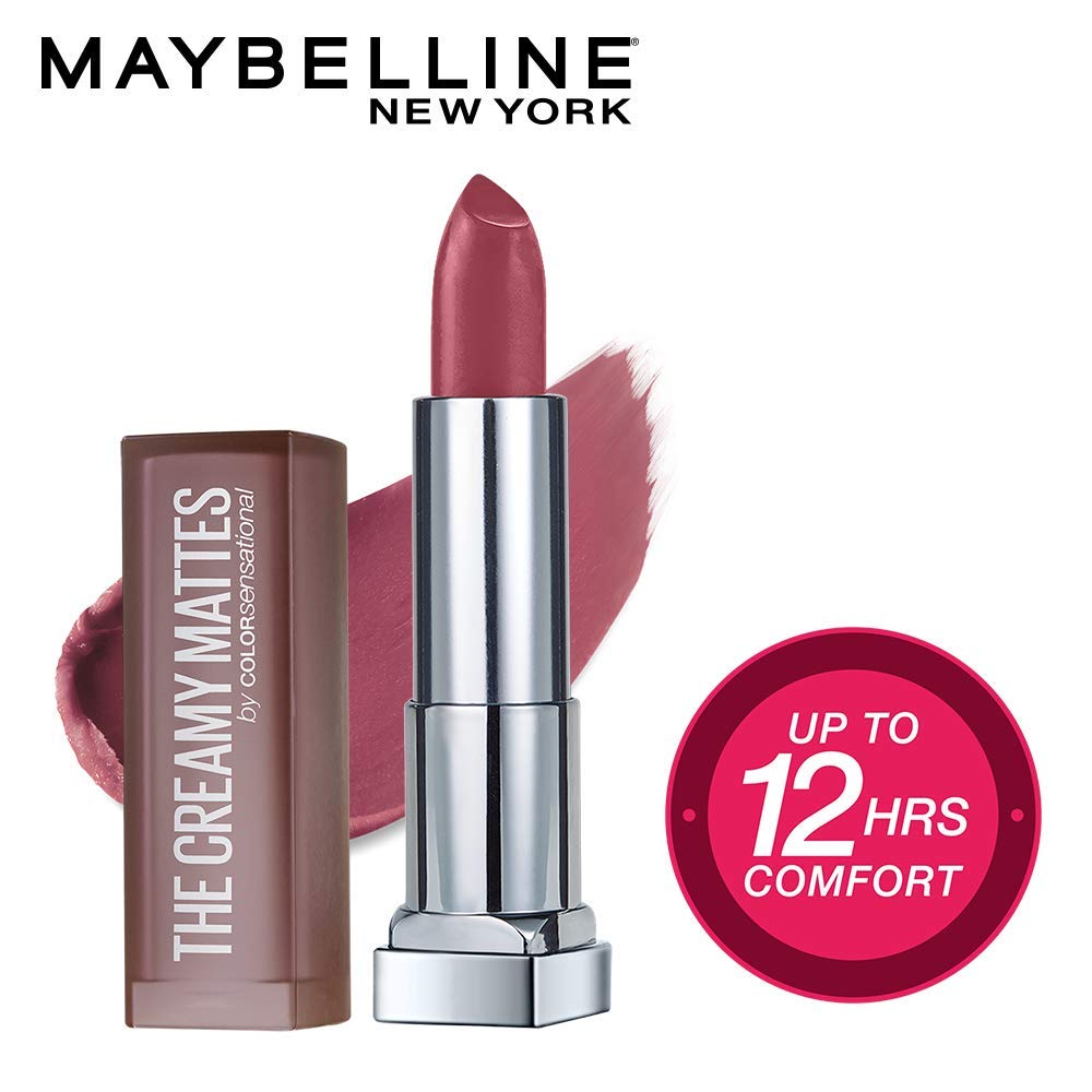 Maybelline New York Color Sensational Creamy Matte Lipstick, 691 Rich Ruby, 3.9g And Maybelline New York Color Sensational Creamy Matte Lipstick, 660 Touch of Spice, 3.9g