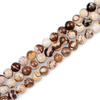 Bymitel 140Pcs Natural Crystal Beads Stone Gemstone Round Energy Healing Loose Beads with Stretch Cord for Jewelry Making Bracelets Anklets (Brown Zebra Jasper, 8mm 140pcs) Brown Zebra Jasper