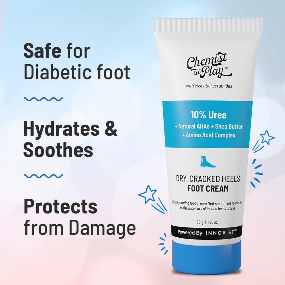 Chemist at Play Foot Cream for Cracked Heels | Up to 24 hours of Moisturization 50gm + Brightening Body Lotion with Ceramides | Alpha Arbutin, Camu Camu & Vitamin C - 200ml