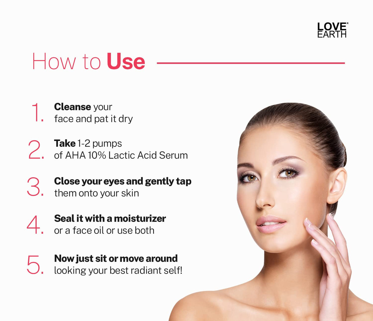 Love Earth AHA 10% Lactic Acid Serum With Organic Carrot Root & Hyaluronic Acid For Hyperpigmentation, Dark Spots & Ageing 30 ML