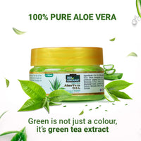 INDUS VALLEY Bio Organic Pure Multipurpose Aloe Vera Gel With Green Tea Extract For Face, Body & Hair,For Glowing & Soothing Skin, Anti-Ageing & Acne, Suitable to All Skin Type - 50ml