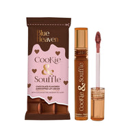Blue Heaven Cookie & Souffle Matte Lipstick for Women, Long lasting Liquid lipstick, Enriched with Cocoa Butter & Rosehip Oil, Softening & Nourishing Lip color - Nutty Crush, 3.2ml