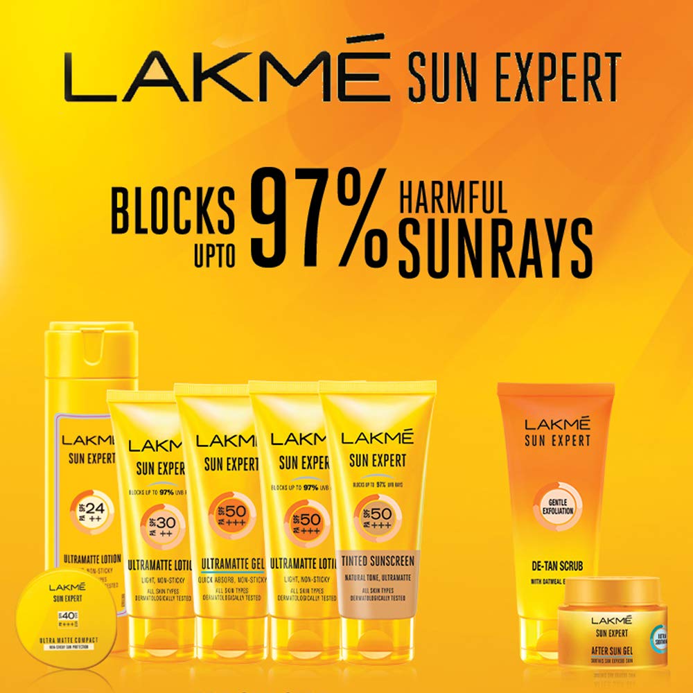Lakmé Sun Expert Spf 50 Gel For All Skin Types, 50 G (Pack Of 2)