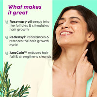PLIX - THE PLANT FIX Fix Rosemary Advanced Anti Hair Fall Shampoo & Serum | Reducing Hair Loss & Breakage | All Hair Types | Men & Women | Sulphate & Parabeen Free| Dermatologically Tested, 440 g