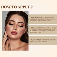 Lakyou Beauty Splendid Highlighter Palette | 4 Natural Shades | Highly pigmented | Easily Blendable | Melts Into Skin | 18g