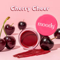 Moody Plush 3-in-1 Lip, Cheek & Eye Cream - Cherry Cheer with Cacao Butter, Shea Butter & Jojoba Oil | Long Lasting | Paraben Free Lip Balm Moisturizer For All Skin Type, 5gm