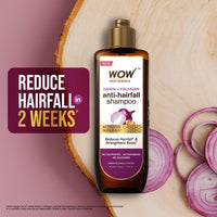 WOW Skin Science Onion Shampoo - 200 ml | Helps Control Hair Fall & Promotes Hair Growth | For Stronger Hair | With Red Onion Seed Oil Extract, Black Seed Oil & Pro-Vitamin B5