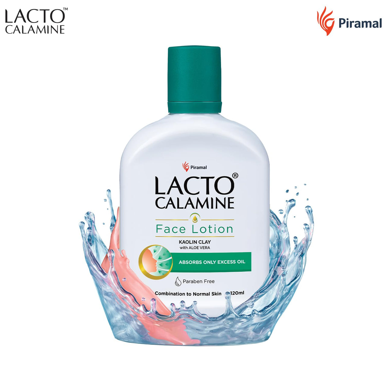 Lacto Calamine Face Lotion | 120ml | Daily Moisturizer For Face - Combination To Normal Skin | Kaolin Clay & Aloe Vera | Abosrbs Excess Oil | Fights Pimples, Darkspots & Blackheads | Body Lotion