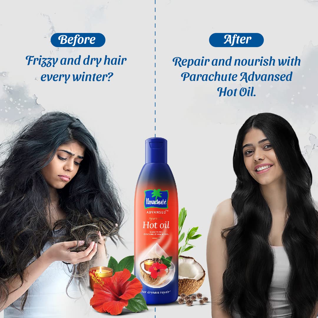 Parachute Advansed Ayurvedic Hot Oil 400 ml with Free 90 ml Pack