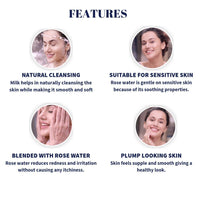 Nivea Deodorant Roll-On, Whitening Smooth Skin for Women, 50ml And Face Wash, Milk Delights Caring Rosewater, Sensitive Skin for Women, 100ml