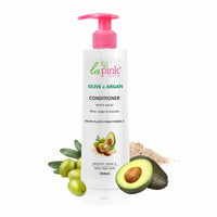 La Pink Olive & Argan Conditioner With Avocado | For Smooth, Shine Frizz-Free Hair | 100% Microplastic Free Formula | All Hair Types | 250Ml,1 Count