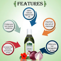 INDUS VALLEY Bio Organic Growout Hair Oil 100% Organic and Vegan Combats Dandruff, Flaky scalp, Frizz and Split Ends- 100ml