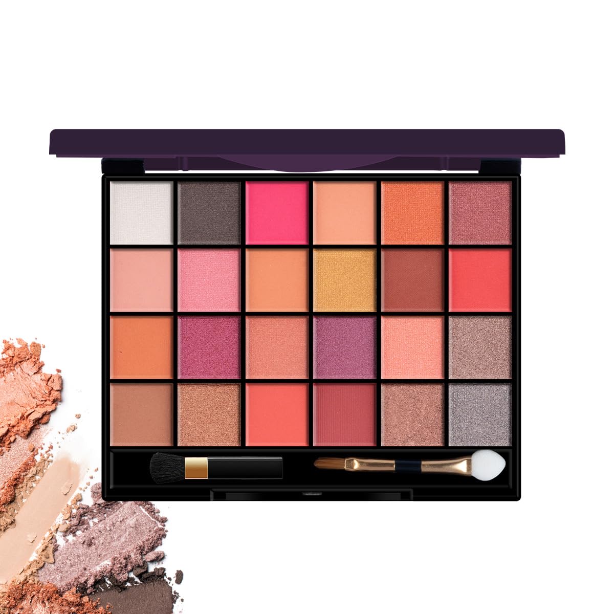 Hilary Rhoda The Collective Face Palette | 3 Cream Lip glosses | 3 Eyebrow Colours | Highlighter | Contour & Blush | 24 Eyeshadow | Highly Pigmented Face Palette | Blends Easily | 55g (Multi-2)