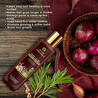 Khadi Organique Onion Tea Tree Hair Cleanser/Shampoo - SLS And Paraben Free-200 ml