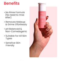 Earth Rhythm Micellar Cleansing Water | Makeup Remover| No Rinse Formula | Removes Daily Stubborn Makeup,Waterproof Makeup, SPF & Impurities | Maintain Moisture Balance | All Skin Type - 50ml