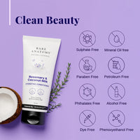 Bare Anatomy Nature x Science Rosemary & Coconut Milk Hydrating Conditioner | Natural conditioner for dry, dull & frizzy hair | SLS & Paraben Free | Conditioner for Women & Men | 150mL