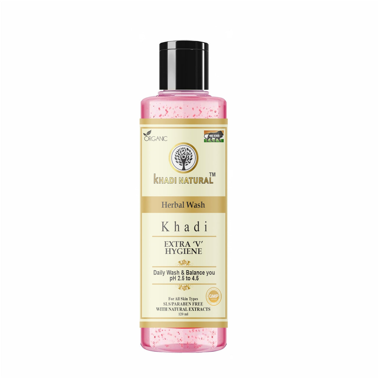 Khadi Herbal Natural Extra V Hygiene Wash, 120 Ml