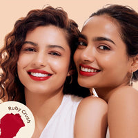Mamaearth Creamy Matte Long Stay Lipstick with Murumuru Butter and Vitamin E for 8-Hour Long Stay (Flakeproof & Non-Drying | Intense Color Payoff) - 4.2g (Ruby Crush)