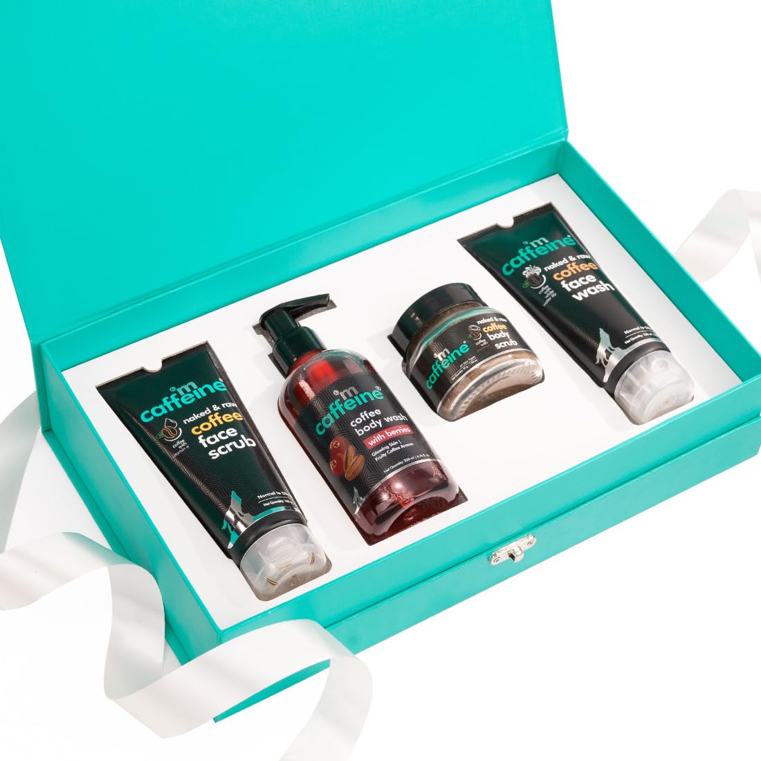 mcaffeine Shower Temptations Gift Set For Women And Men|Mcaffine Products|Luxury Coffee Bath Indulgence In Premium Packaging|Valentine Present For Him Her With Face Wash, Body Wash, Body Scrub