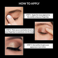 Stars Cosmetics Eyeshadow Pigment Powder For All Skin Types for Professional Look Shiny Medium Coverage Luminious Long Lasting Eye Makeup Girl Women (Black) 4g