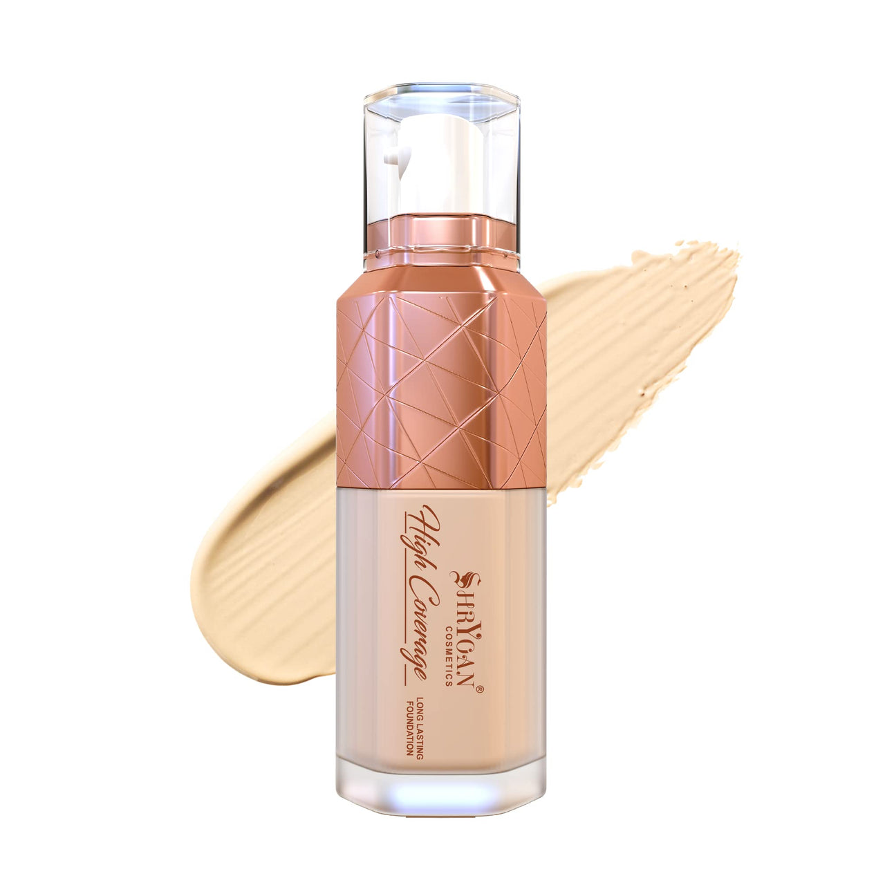 Shryoan High Coverage Foundation| Matte & Natural Finish Liquid Foundation and Long Lasting with Easy Blendable, Suitable for All Skin Types (50gm) (Shade 01)