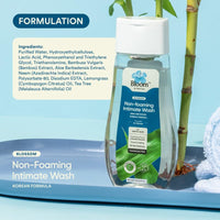 Bloom Non-Foaming Intimate Wash for Women | (100 ml) | For Vaginal Itching, Dryness & Bacterial Infections | Bamboo Extract & Lactic Acid Formulation | Fragrance-Free Hygiene Wash for Vagina