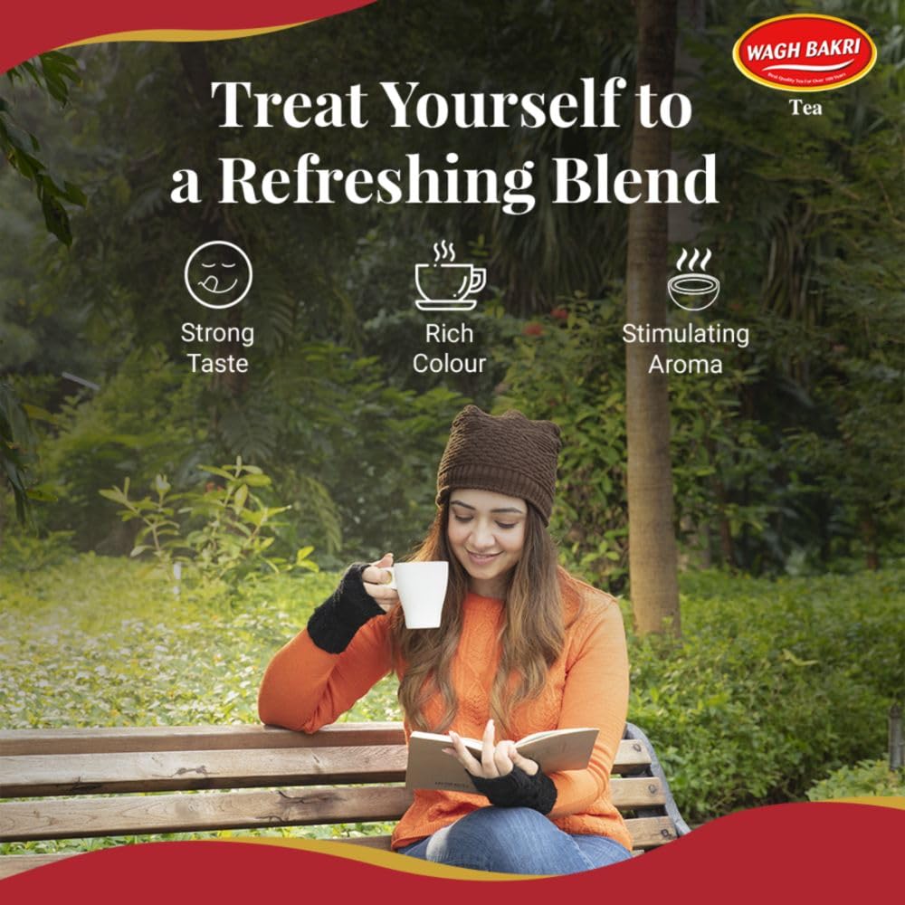 Wagh Bakri Premium Spiced Tea | With 7 Refreshing Spices |250 Gram, Black Tea