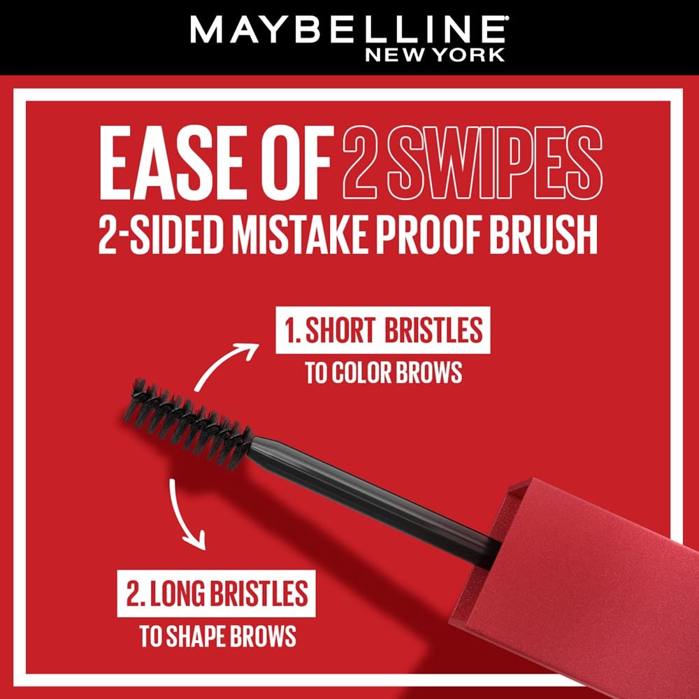 Maybelline New York Tattoo Brow 3 Day Styling Brow Gel - Deep Brown, Semi-permanent Tinted Eyebrow Gel, Water, smudge & Transfer-proof. Tattoo Brow 3 Day Styling Brow Gel Last Up To 3 Days | 6ml