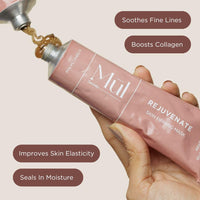 Mul Secrets Wellness Rejuvenate Skin Tightening Face Mask & Scrub 100 ml - Gel Mask with Peptides & Rosehip - For All Skin Types - Reduces Fine Lines & Wrinkles, Instant Glowing Plump Skin,(50mlx2)