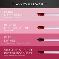 Bella Vita Organic Starry Night Combo|Kiss Proof Liquid Lipstick|Naughty Nude + Mocha Madness|Transfer-Proof|Smudge-Proof|Intense Moisturisation|18-Hr Stay|Ultra Matte Finish|4.5Ml Each