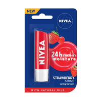 NIVEA Lip Balm, Fruity Blackberry Shine And NIVEA Lip Balm, Fruity Strawberry Shine,2 Count (Pack of 1)