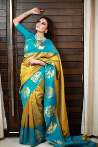 Avantika Fashion Women's  Kanjivaram Soft Pure Lichi Silk Banarasi Saree With Blouse Piece