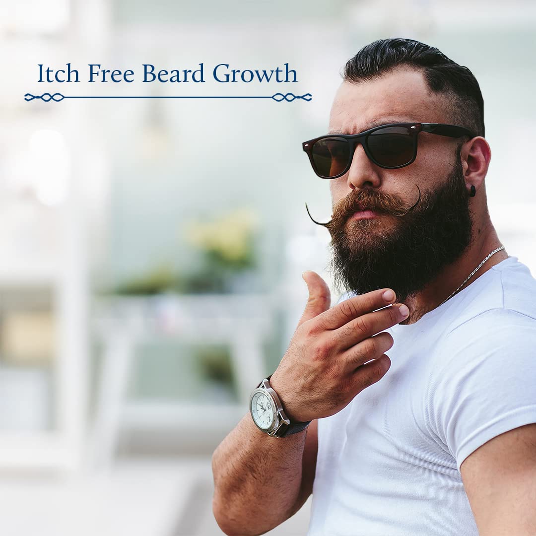 Blue Nectar Beard Oil for Men, Natural Moustache and Beard Growth Oil and Beard Softener for softer, dandruff free and itch free beard in Sandalwood & Orange Peel Aroma