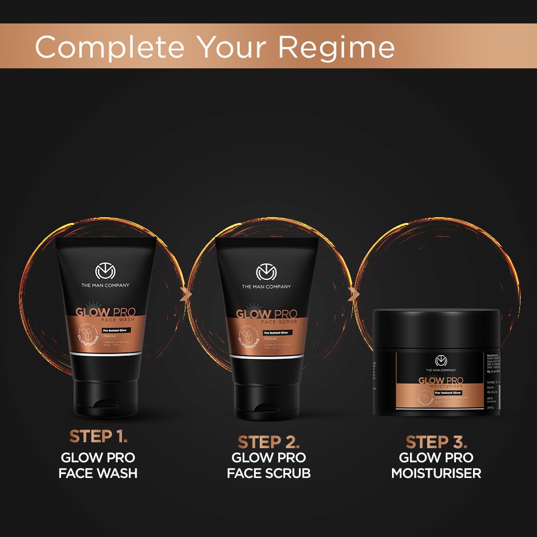 The Man Company Glow Pro Non-Sticky Daily Moisturizer for Face | Moisturizes, Hydrates with Glutathione, Vitamin E & Cocoa Butter | Face Moisturizer Cream for Men - 50 gm