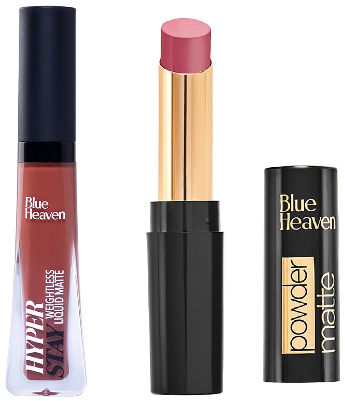 Blue Heaven Hyperstay Weightless Liquid Matte & Blue Heaven Powder Matte Lipstick Mocha Madness