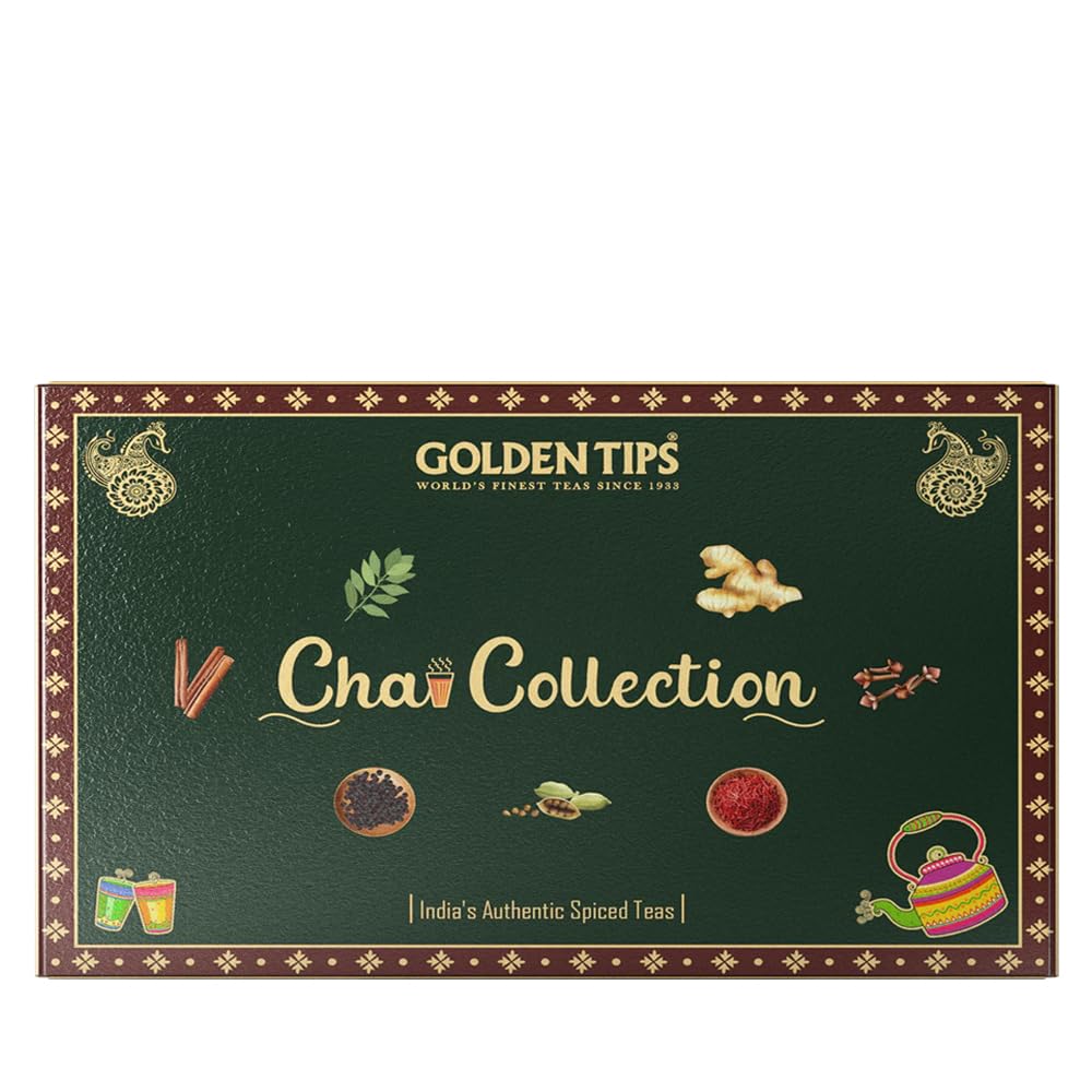 Golden Tips Spiced Tea Gift Set – Masala Chai, Ginger Mastea & Kadak Chai | 3-in-1 Loose Leaf Chai Collection Ideal for Birthdays, Corporate Gifts & Festive Gifting