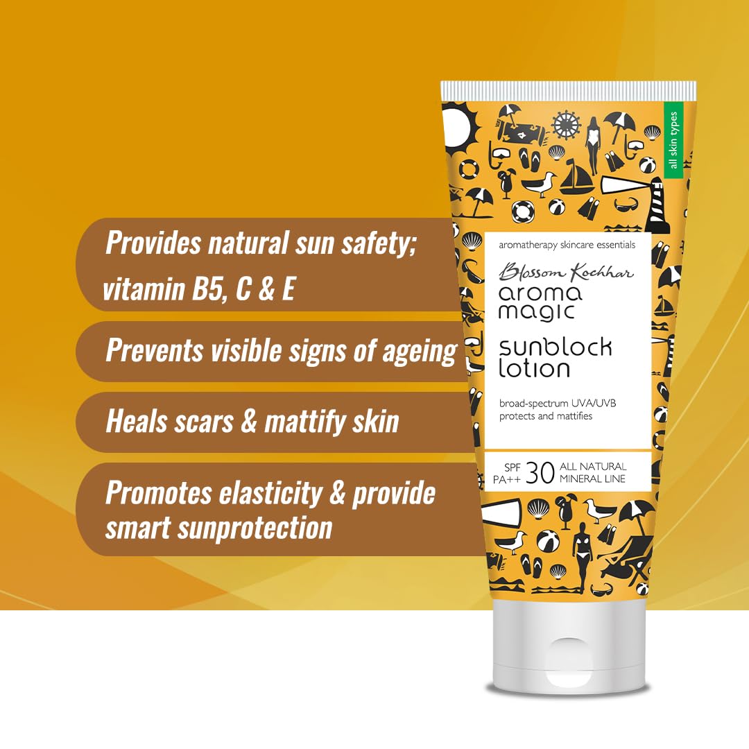 Aroma Magic SPF 30 PA ++ Matte Sunblock Lotion With Broad Spectrum Protection UVA/UVB |For All Skin |50ml