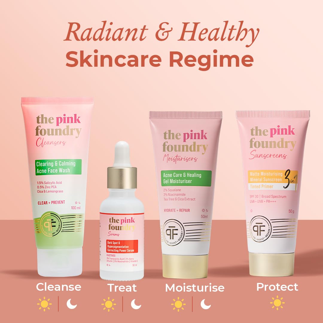 The Pink Foundry Dark Spot & Hyperpigmentation Serum with 3% Tranexamic Acid 2% Alpha Arbutin 3% Niacinamide |Fades Appearance of Acne Marks | All Skin Types | 30ml