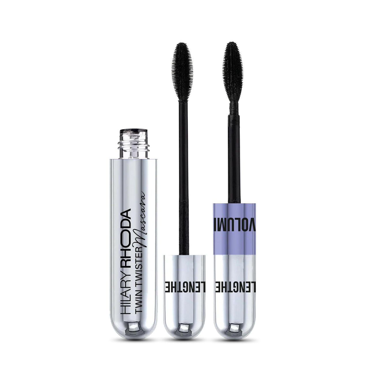 Hilary Rhoda Twin Twister Mascara | Volumises & Lengthens | Waterproof & Smudge-Proof Formula | Enhances Curl & Clump-Free | Highly Pigmented - 12ml
