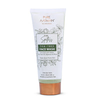 Pure Aatman Tea Tree Deep Pore Cleanser with Neem & Basil | Acne Control, Oil Balance & Skin Purifying facewash| Sulfate-Free, Natural Face Wash for Oily & Acne-Prone Skin