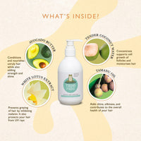 True Frog Everyday Hair Conditioner To Smoothen Hair And Fight Frizz With White Lotus Flower Extract And Avocado Butte For All Hair Types - 250 Millilitre