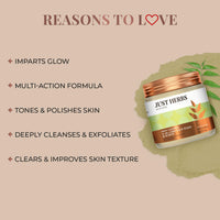 Just Herbs Ayurvedic Aglow Neem-Chandan 2 in 1 Dry Face Wash Skin Purifying Face Cleansing Powder, 100% Natural & Certified Ayurvedic, 65 GM