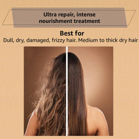 Peach and Musk Ultra Repair Keratin Hair Mask for Dry & Damaged Hair, Infused with Wheat Protein & Vitamin B5, Control Frizz, Smooth and Managable Hair, Sulphate, SLS & Paraben Free - 200gm