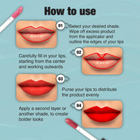 Dazller Lip Colour Lipstick Combo Pack of 6|Vibrant Matte Liquid Lipstick for Women|Long Stay|Smudge-Proof|Non-Transfer|Red Masala|21.6g