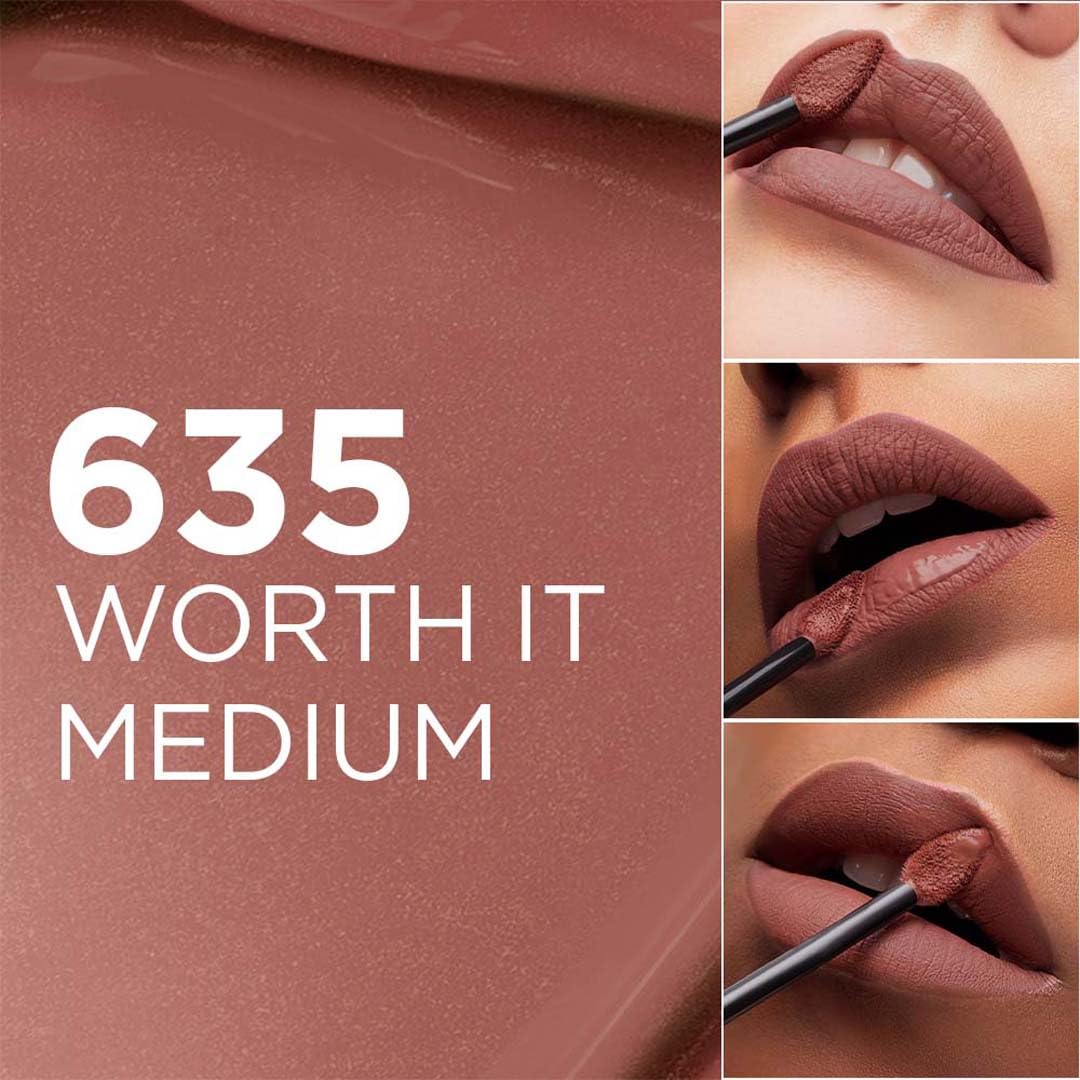 L’Oreal Paris Infallible Matte Resistance Liquid Lipstick- 635 Worth It Medium, 5ml