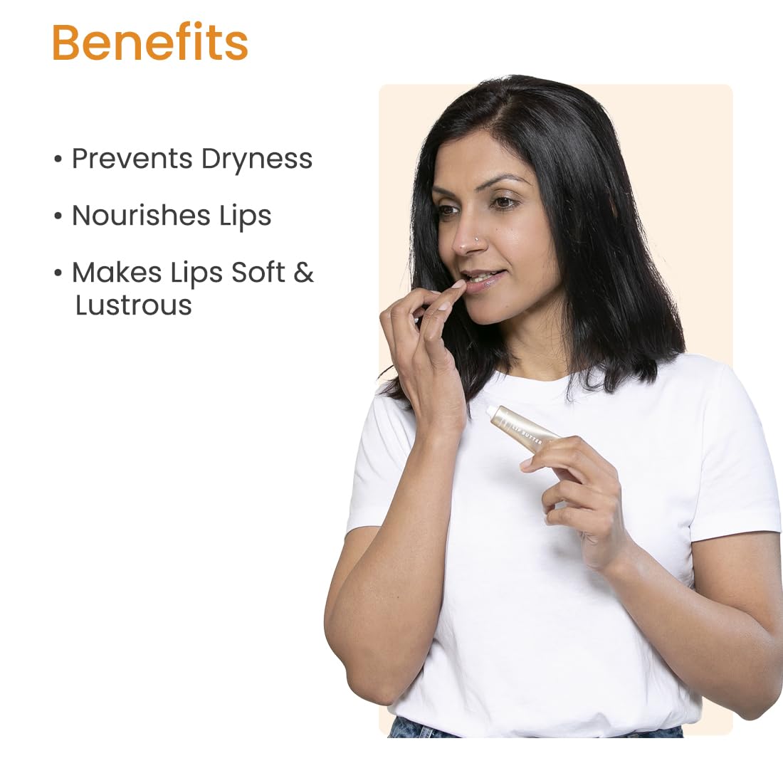 Earth Rhythm Natural Lip Butter With Hyaluronic Acid, For Dry & Chapped Lips, Prevent Dryness, Nourishes Lips For Men & Women - 10g