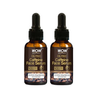 WOW Skin Science Caffeine Face Serum - Quick Absorbing - OIL FREE - Anti-Aging, Anti-Wrinkles; Refresh, Revive & Restore Skin - No Parabens, Silicones, Mineral Oil - 30mL | Pack of 2