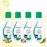 Softsens Baby - Natural Hair Oil | Enriched With Natural Oils of argan | Free from parabens, sulfates and harmful chemicals (Pack of 4)