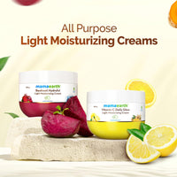 Mamaearth Vitamin C Daily Glow Light Moisturizing Cream with Vitamin C & Turmeric 200g | For Face, Hand & Body | 24H Moisturization | Quick Absorbing, Non-Greasy | Soft Moisturizer