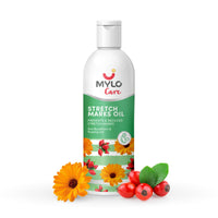 Mylo Stretch Marks Oil 100ml, for Scars & Stretch Mark Lightening - Natural Skin Care Solution for Pregnant Women